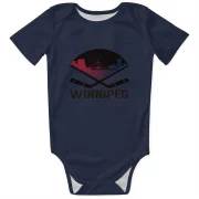 Anders Hedberg Winnipeg Jets  Infant & Newborn Bodysuit  - Navy