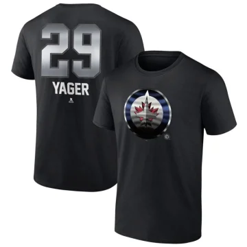 Brayden Yager Youth Winnipeg Jets Midnight Mascot Logo T-Shirt Black