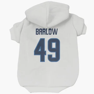 Colby Barlow Winnipeg Jets  Dog & Cat Pet Hoodie - White