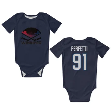 Cole Perfetti Winnipeg Jets  Infant & Newborn Bodysuit  - Navy