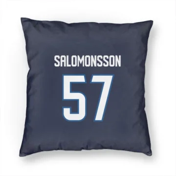 Elias Salomonsson Winnipeg Jets  Pillow Cover (18 X 18) - Navy
