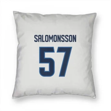Elias Salomonsson Winnipeg Jets  Pillow Cover (18 X 18) - White