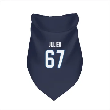 Jacob Julien Winnipeg Jets  Dog & Cat Pet Bandana - Navy