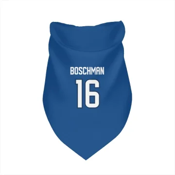 Laurie Boschman Winnipeg Jets  Dog & Cat Pet Bandana - Blue