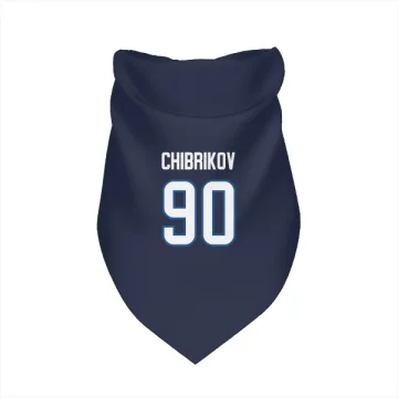 Nikita Chibrikov Winnipeg Jets  Dog & Cat Pet Bandana - Navy