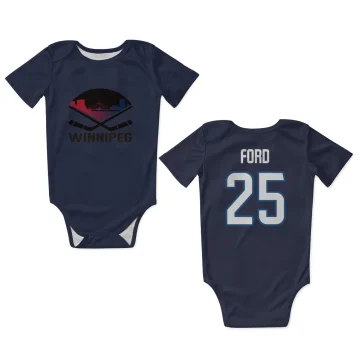 Parker Ford Winnipeg Jets  Infant & Newborn Bodysuit - Navy